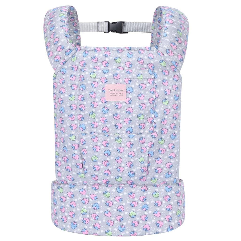 [Baby Amour] Bebamour Baby Carrier Mini Doll Carrier Cotton 2-way Carrying Parts for Dolls Pretend Play Birthday Gift (Fruit)