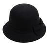 Solid Color Fedora Trendy Fine Workmanship Cold Resistant Fashion Ladies Vintage Elegant Woolen Hat