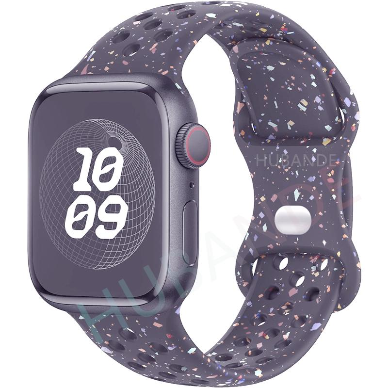 Strap For Apple Watch Band 46mm 44mm 49mm 45mm 40mm 41mm 38 42mm Correa Breathable Bracelet Iwatch Series 10 8 SE 7 6 5 9 Ultra