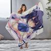 Cute Anime Girl Blanket - Soft Throw with Bunny Design, Perfect for Bedroom Decor, Unique Gift for Manga Fans