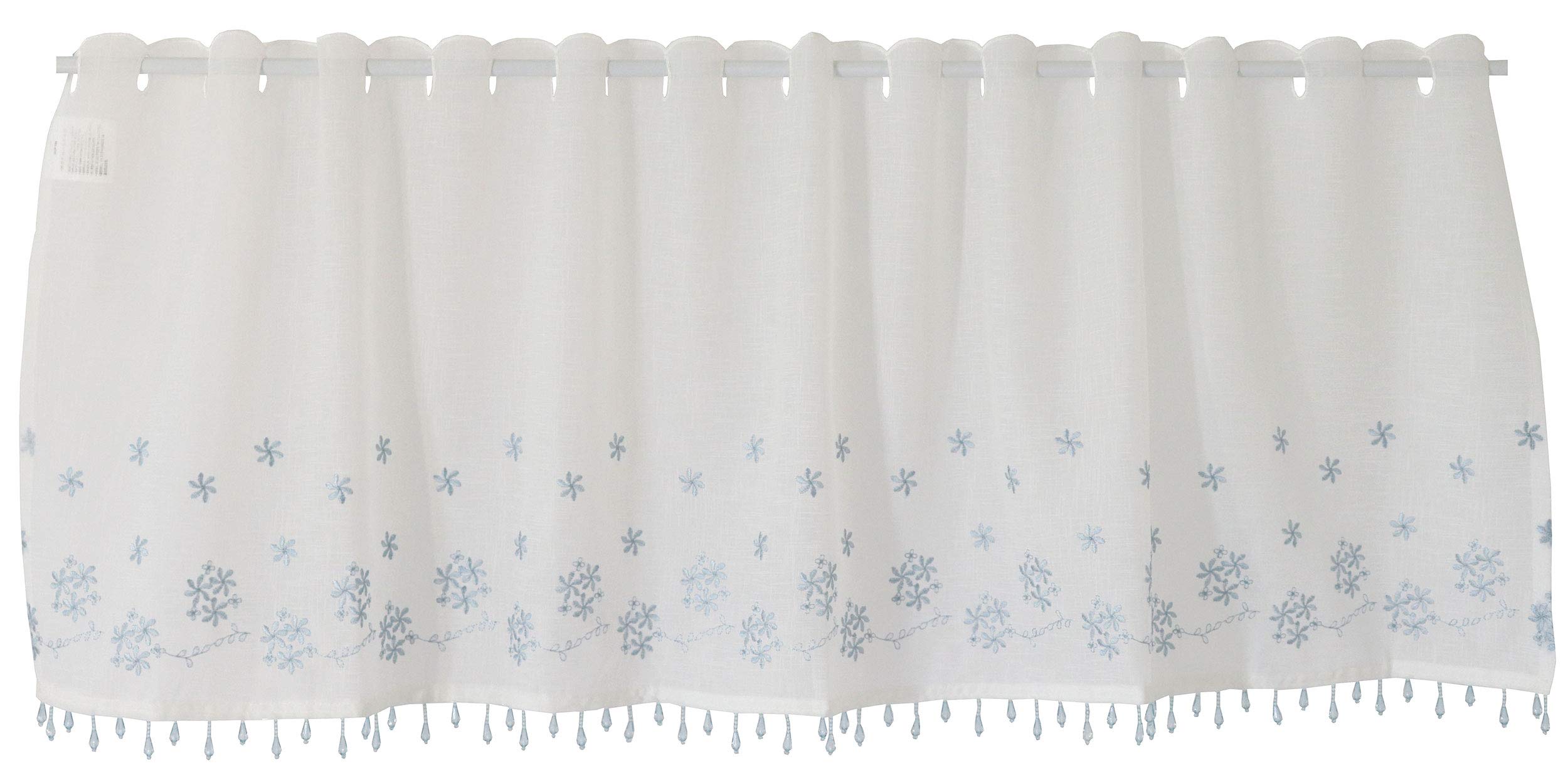 

Ткань Sunny Day Cafe Ширина 125 см x 45 см Вышивка Лиз с короткой шторой, Синий, Прибл.. Длинный, Бусины, синий