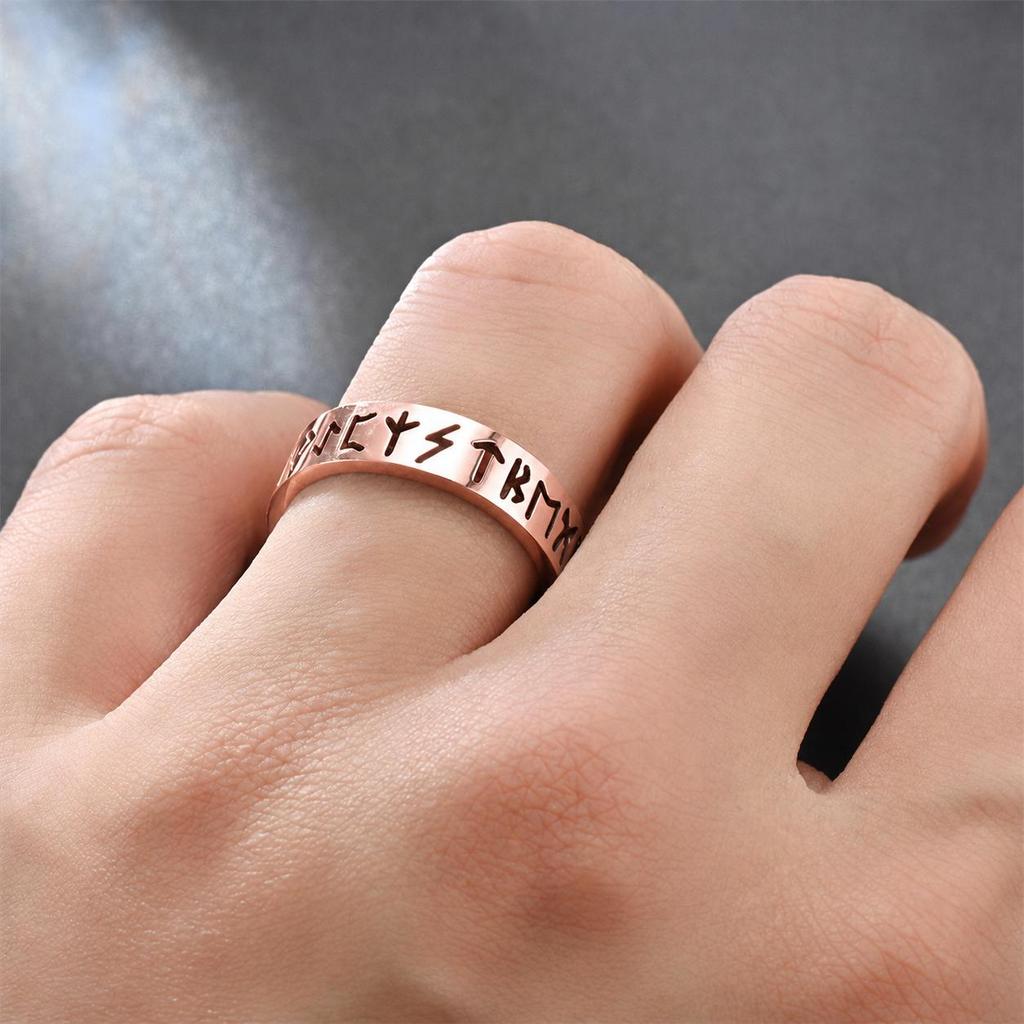 6MM Edelstahl Hohlring für Männer Frauen Mode Hohlrunen Design Finger Anillo Antiestres Angstringe