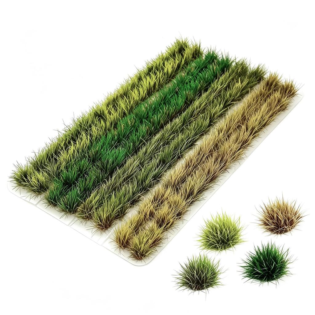 Diorama Grass Flower Mixed Flower Railway Architectural Miniature Garden DIY Miniature 120 Pieces Model, Lawn, Cluster, Colors, Flowerbed, Field,