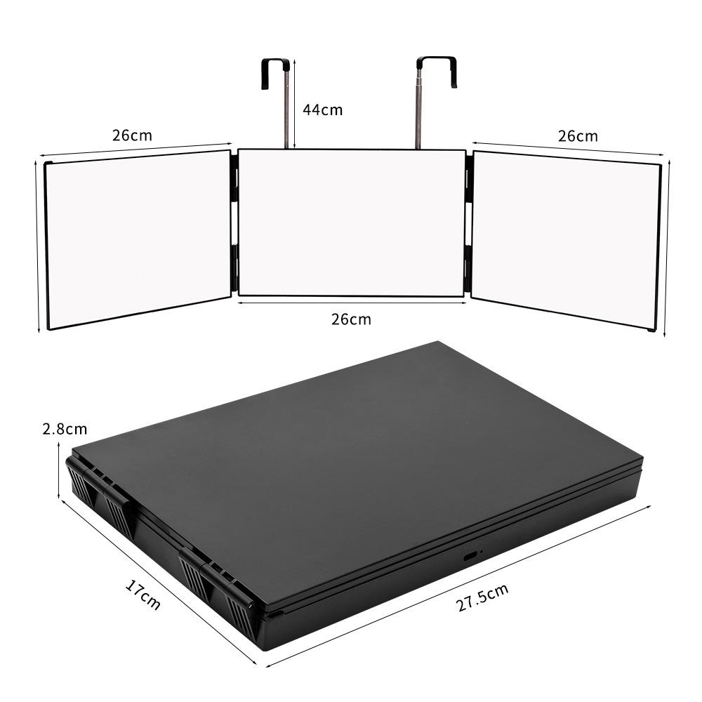 Portable Mini LED Luminous Makeup Mirror - Folding Square with Light & Custom Logo Option