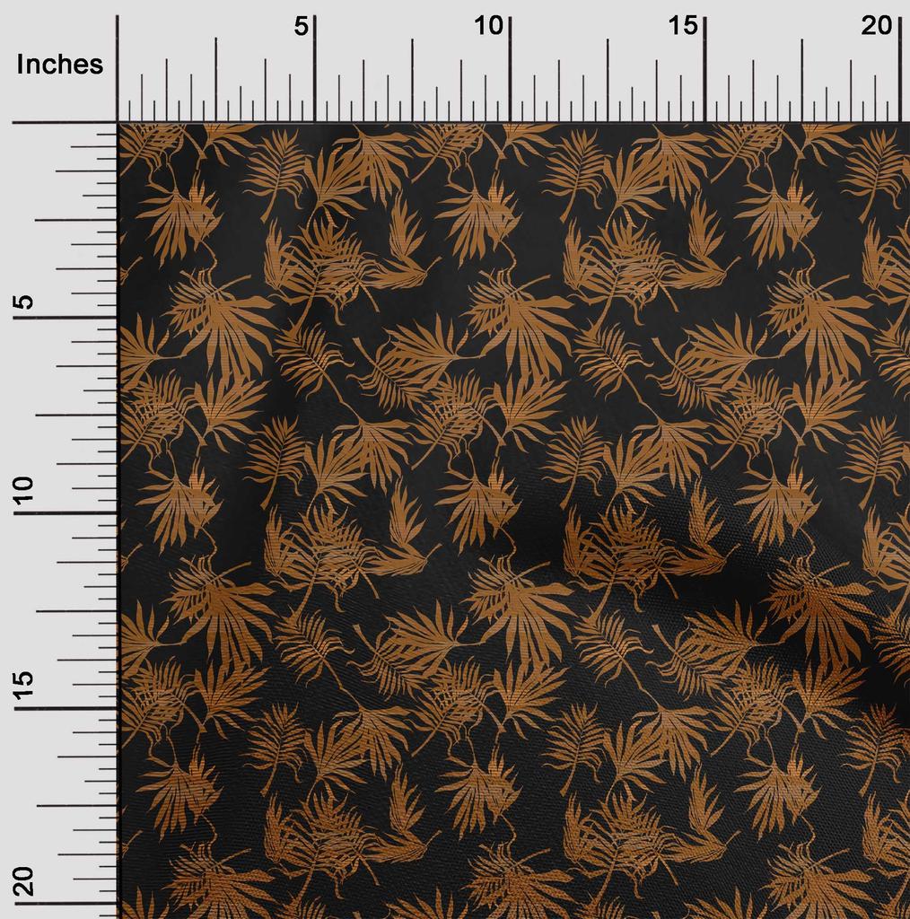 oneOone Cotton Poplin Brown Fabric Tropical Quilting Supplies Print Sewing Fabric By The Yard 42 Inch