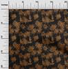 oneOone Cotton Poplin Brown Fabric Tropical Quilting Supplies Print Sewing Fabric By The Yard 42 Inch