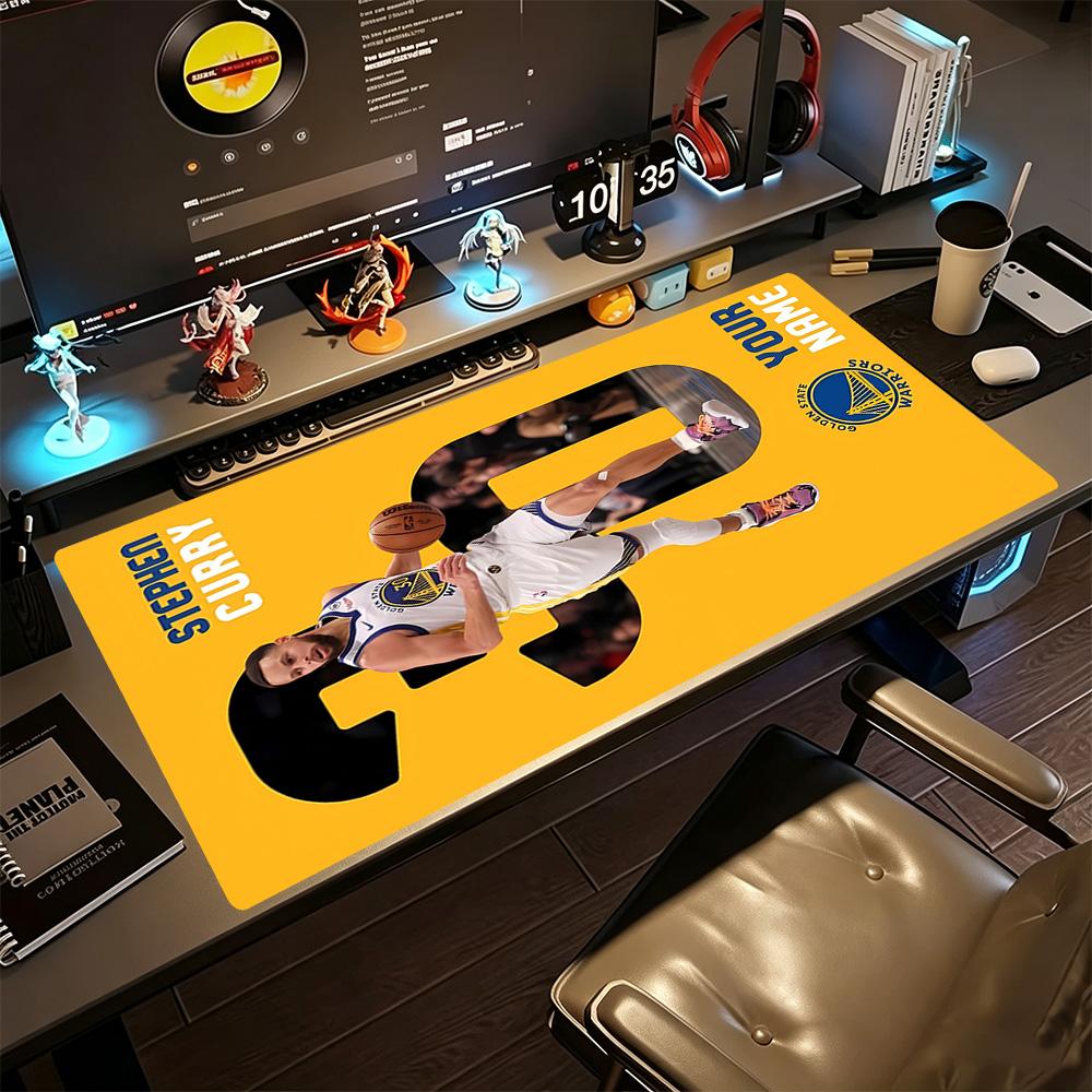 Golden State Curry12 Customizable Name Mouse Pad Desk Mouse Pad HD Print Desk Pad Non-Slip Rubber Base Perfect for Office Laptop Gaming Setup