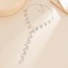 Fashion Pleated Leaf Pendant, Fringed Necklace, Wind Metal Iron Leaf Sweater Chain Necklace