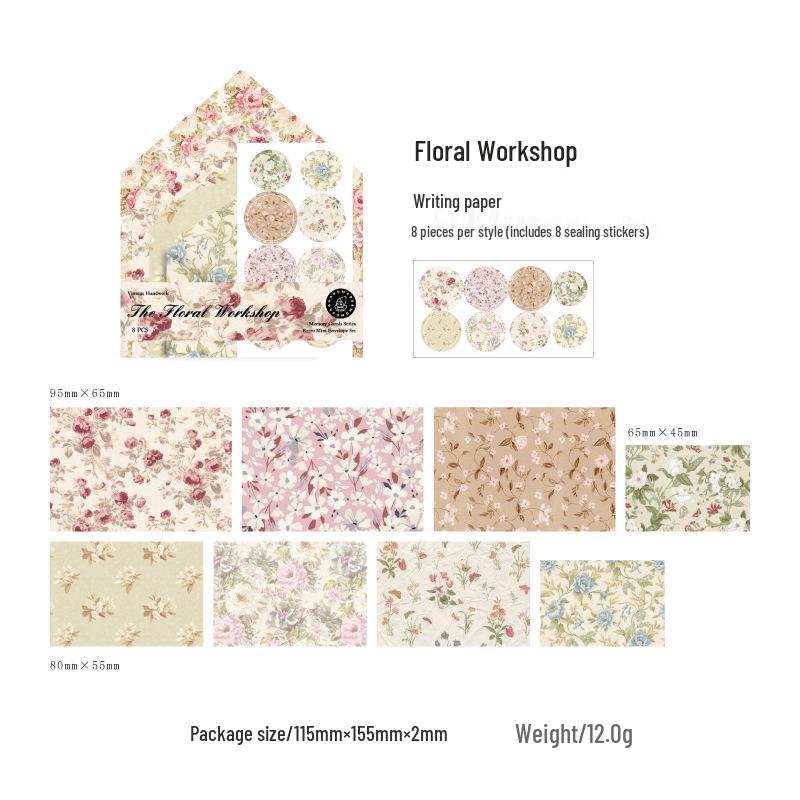 Mini Envelopes Set - Song of Memories Series (8 Pieces) for Exquisite Collage and Journal Decoration.