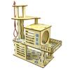 Small Pets Hideout Wooden Hamster Villa House for Guinea Pigs Squirrel Ferret
