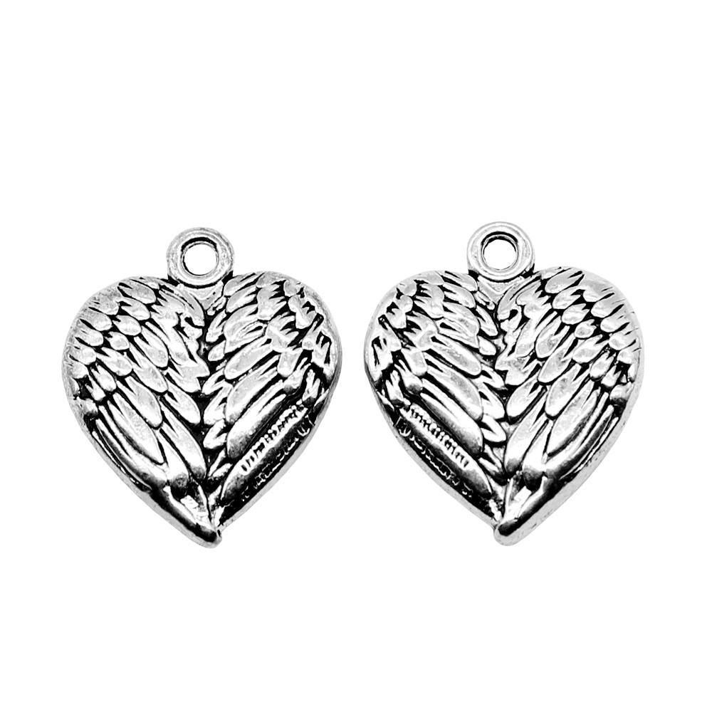Feather Wing Charms Antique Alloy Pendants For Bohemian Jewelry Making