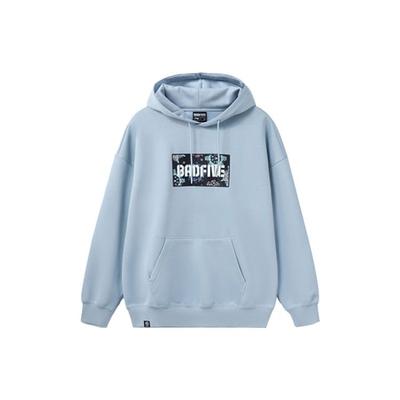Li Ning Badfive Bokstavstryck Lös Huvtröja Herr sweatshirt Dimblå AWDR773-1