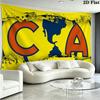Club America Wall Tapestry Aesthetic Wall Hanging Printed Fabric Blanket Decorative Tapestries for Bedroom Living Room Home Decor