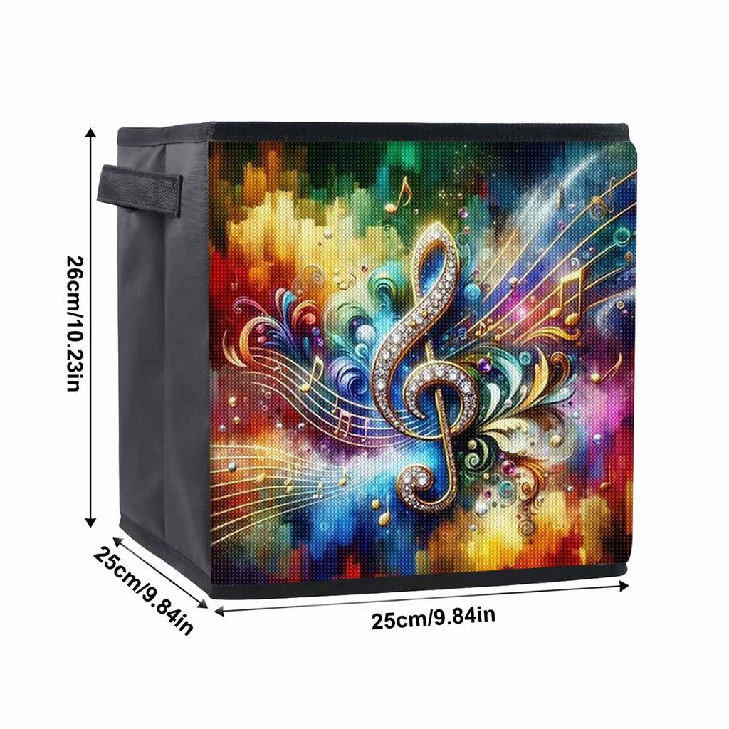 Colorful Notes 5D Diamond Painting Storage Basket Full Round Drill Mosaic Diamond Embroidery Cross Stitch Kits Home Decor Home Decor