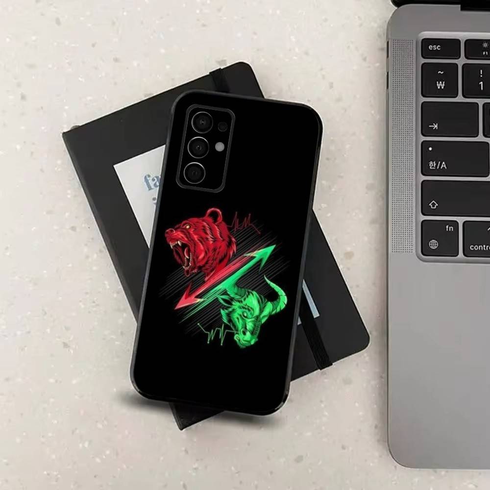 Day Trading Day Trader Trader  Case For Samsung Galaxy A73,52,71,53,32,72,41,J7,22,Note,31,8,9,Soft Black Silicone Cover