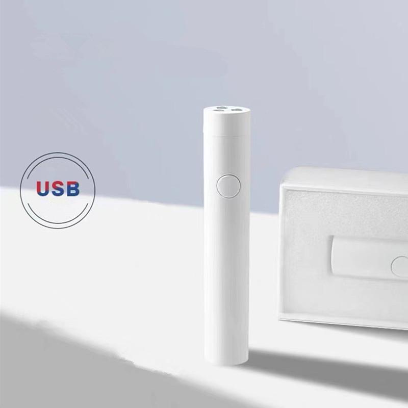 

Портативная салонная сушилка для ногтей с USB-портом, домашний инструмент для фототерапии, профессиональная УФ-светодиодная лампа для ногтей, мини-фонарик-ручка round белый