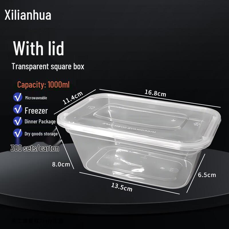 Xilianhua Disposable Thickened Square Take-Out Lunch Box with Lids