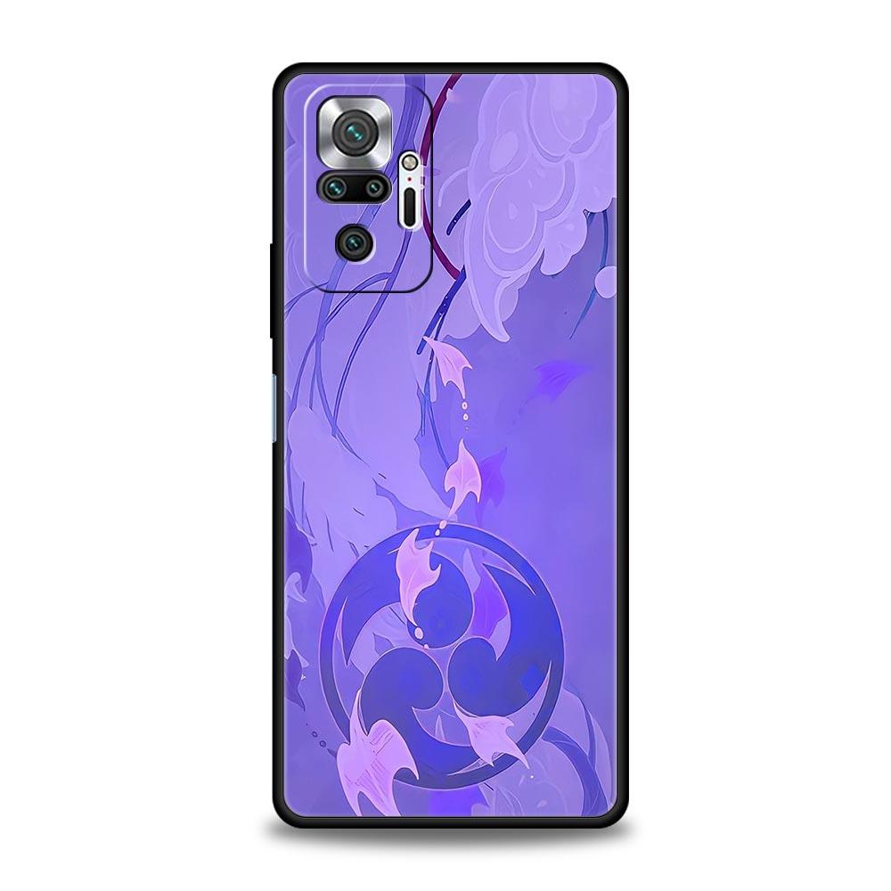 Genshin Impact Logo Phone Case For Xiaomi Redmi Note 12 5G 11 10 Pro Plus 9S 9 8 7 9T 8T 10C 9C 9A K50 Gaming Silicone Cover
