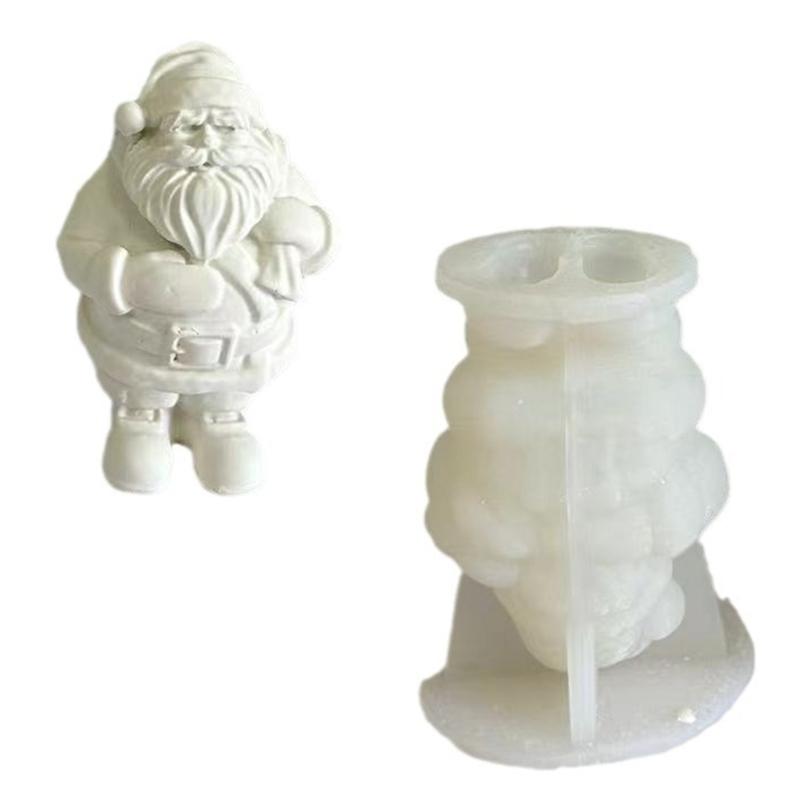 Santa Claus Silicone Molds Epoxy Resin Mold  Scented Candle Mold Christmas Ornament Making Tool for Making Crafts