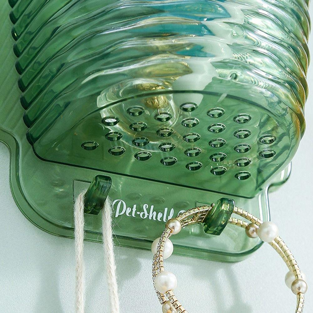 Plastic Wall Toothbrush Holders Punch-free Drainage Storage Rack Cute Cartoon Storage Box  Kitchen