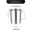 Tasse à mesurer épaissie en acier inoxydable 304 Xihe