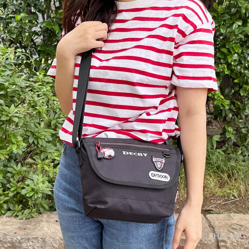 Hero Academia x OUTDOOR Flap Shoulder Bag with Can Badge ODHA02 Gray [My PRODUCTS]