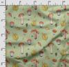 Soimoi Veggies Print,  Cotton Cambric, Quilting Fabric Sold by The Yard 42 Inch Wide, Medium Weight Cotton Fabric, Sewing  Supplies,Aquamarine