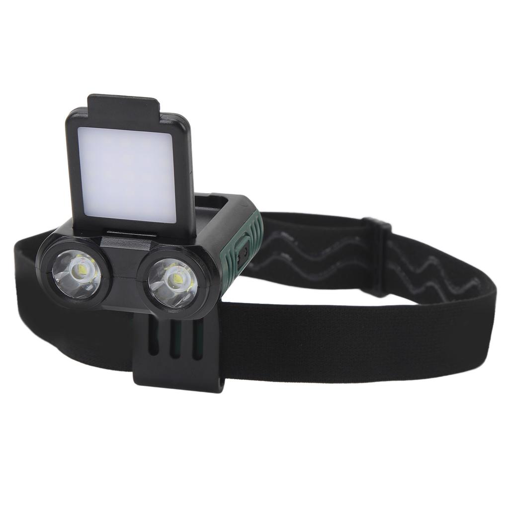 Headlamp Adjustable USB Rechargeable Lightweight Outdoor Fishing Hat Clip Light with Induction for Hiking Camping