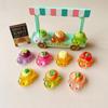 Decoração Vibrante de Tartaruga Luminosa 3D em Resina - Tema Frutas e Legumes