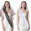 Hen Party Bride to Be Set Include Bride to Be Sash,Bridal Veil White for Bride Shower,Wedding,Bachelorette Party BRIDE Sash Set