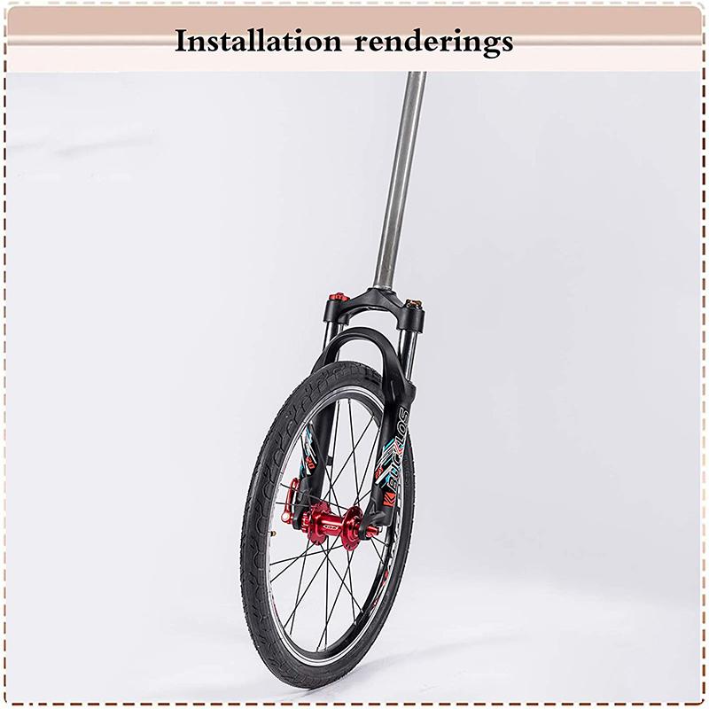 BUCKLOS Folding Bike Fork Oil Suspension 20 Inch Bicycle Fork 9*100mm Quick Release MTB BMX Forks 20in Bicycle Front Forks