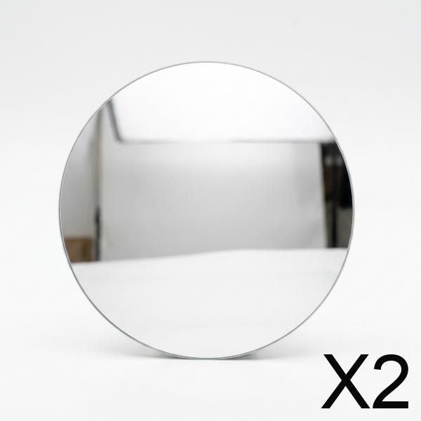 6xDIY Round Flat Glass Mirror, 1mm Thick, NonMagnifying, Unframed Mini Mirror Lens Diameter