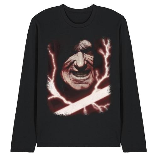 Star Wars Unisex Adult Sheev Palpatine Big Face Long-Sleeved T-Shirt