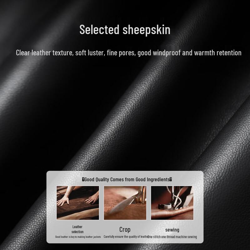 Men's Genuine Sheepskin Printed Leather Jacket