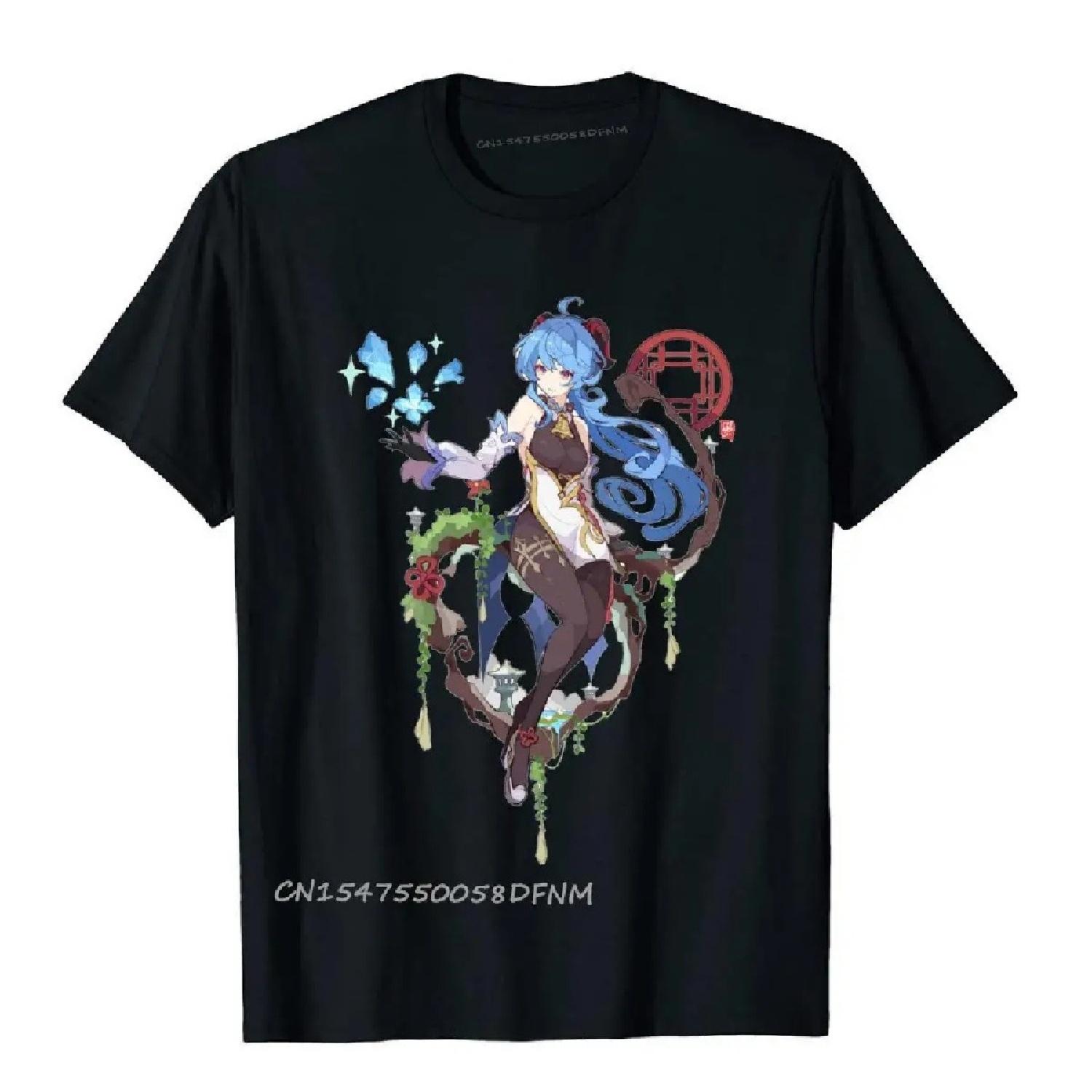 

Ganyu Genshin Impact Gene Birthday Tops T Shirt Premium Cotton Men s Top T-Shirts Design New Coming XXXXXL чорний
