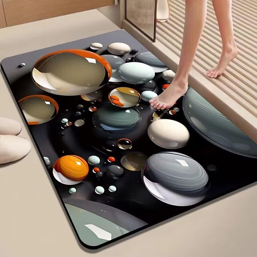 3D Pebble Floor Mat Anti Slip Mat Household Bathroom Entrance Absorbent and Anti Slip Mat