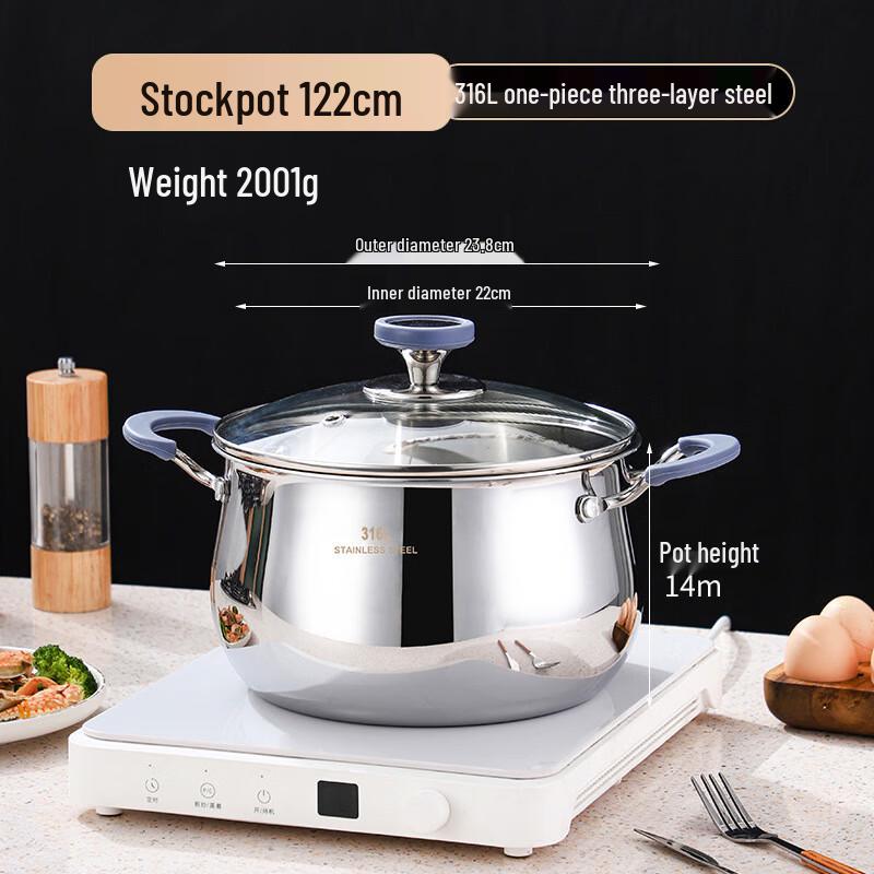 LiLang 304 Stainless Steel Stockpot