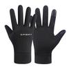 Windproof, waterproof and velvet thermal gloves, cold-proof cycling in autumn and winter, full-finger takeaway men's and women's handsome gloves