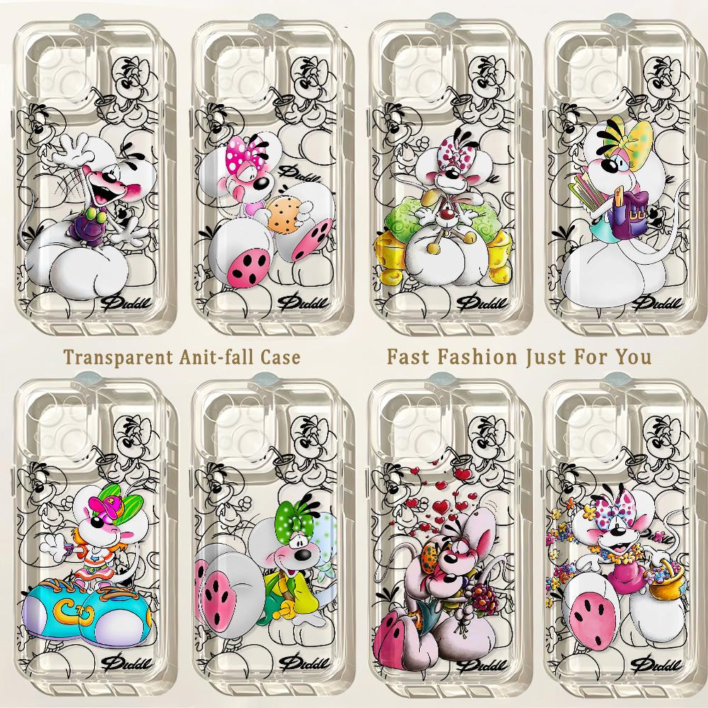 Coque de téléphone Cartoon Diddls Souris Pour Samsung Galaxy S26 S25 S24 S23 S22 S21 S20 FE Note20 Note10 Edge Plus Ultra Lite 5G Housse
