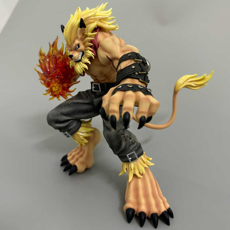 Digital Adventure - Leomon Figure Tyrannosaurus Illustrated Series Anime Model Desktop Decoration Collectible Ornament Kids Gift