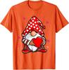 Valentine's Day Gnome Love Holding Red Heart Unisex T-Shirt