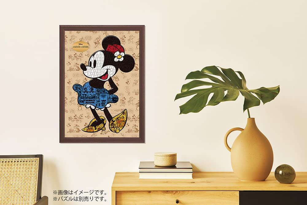Yanoman Jigsaw Puzzle Silhouette Frame Disney Minnie Mouse Exclusive Patterned Mount with Ornament Stickers Cell Cover Hanging Cord Panel Frame UV-Cut
