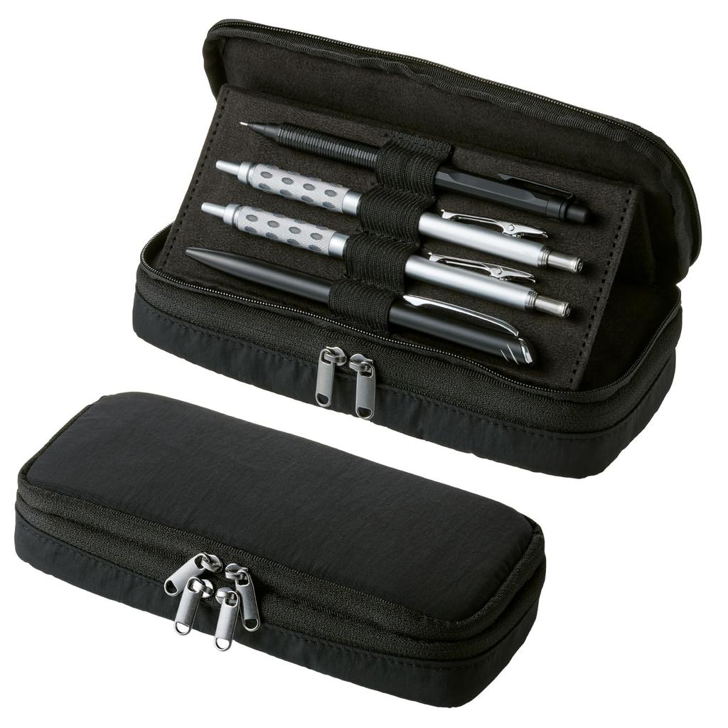 Plus Pen Case Pouch FABFAB Double Room Type Black FL-243CA 98-937