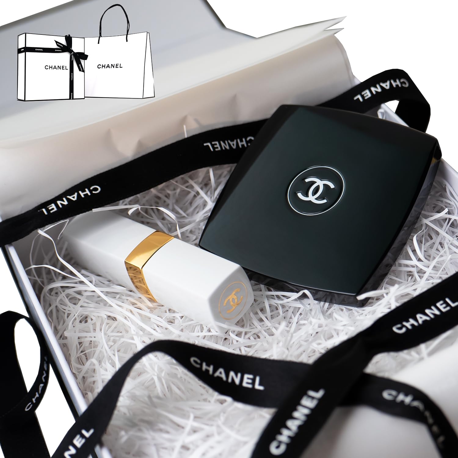 CHANEL Miroir Mirror Rouge Coco Baume Lip Balm Set Lip Care Moisturizing Lip Balm Compact Mirror Miroir 3g Lip No [Gift Box/Wrapped] & - Cosmetics,