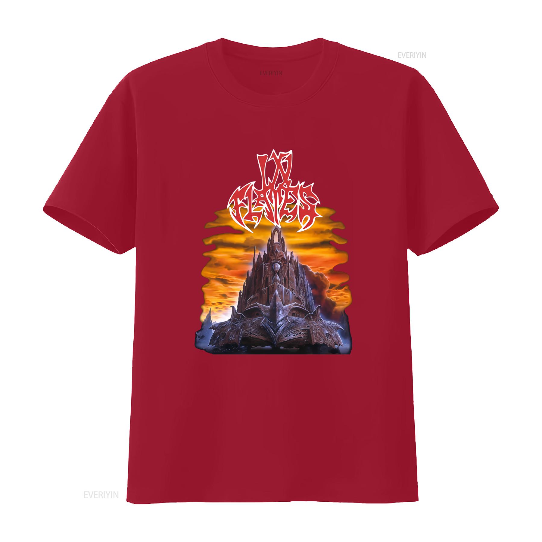 

In Flames T Shirt The Jester Race Rock Concert Vintage Design Heavy Metal Band vintage Washed Versatile Slightly Unisex Soft S