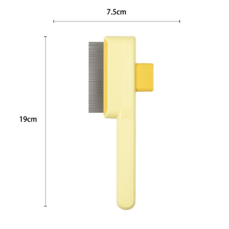 Pet Hair Removal Comb Flea Comb,New One-Click Self-Cleaning Pet Removal Combs for Short&Long Hair Cat Dog Comb for Grooming Mass