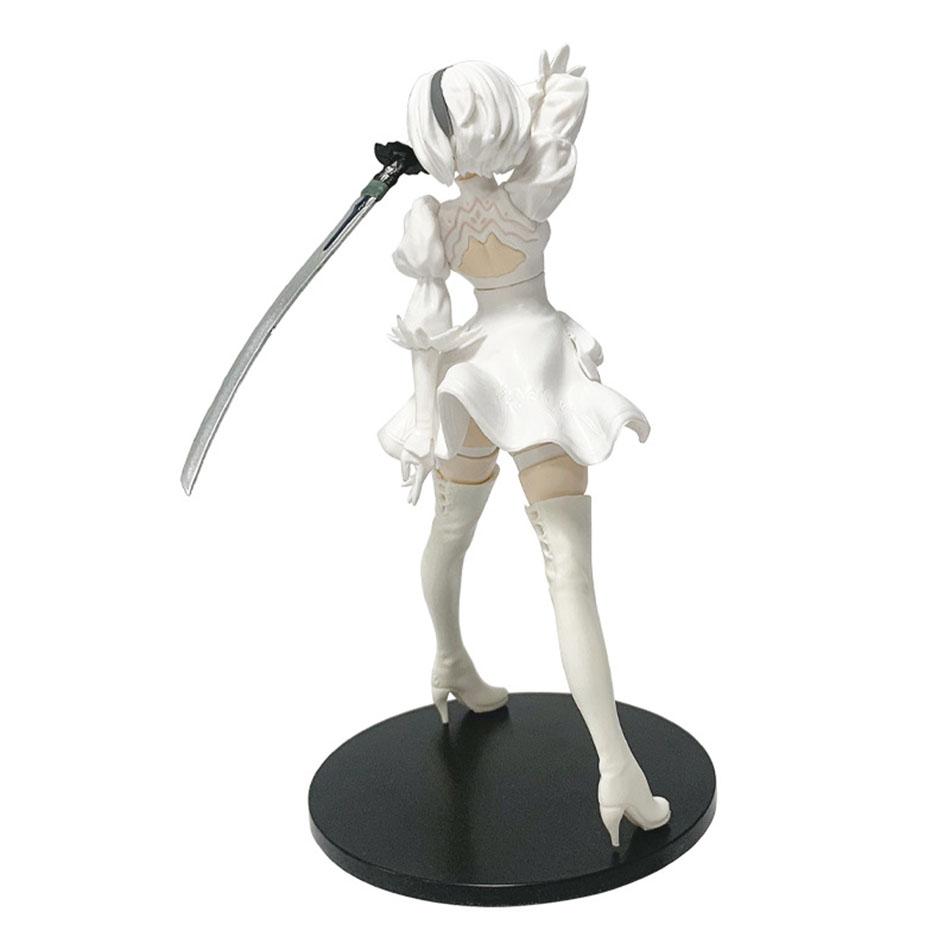 18CM NieR:Automata 2B Anime Figur Spielzeug PVC Sammlermodell Puppe Statuette Ornament Geschenk