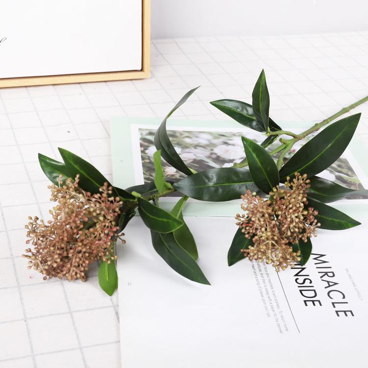 

Simulation 2 fork Yin taro Mori series wedding scene arrangement fake flower ornament home soft decoration simulation coral fruit wholesale кофейный