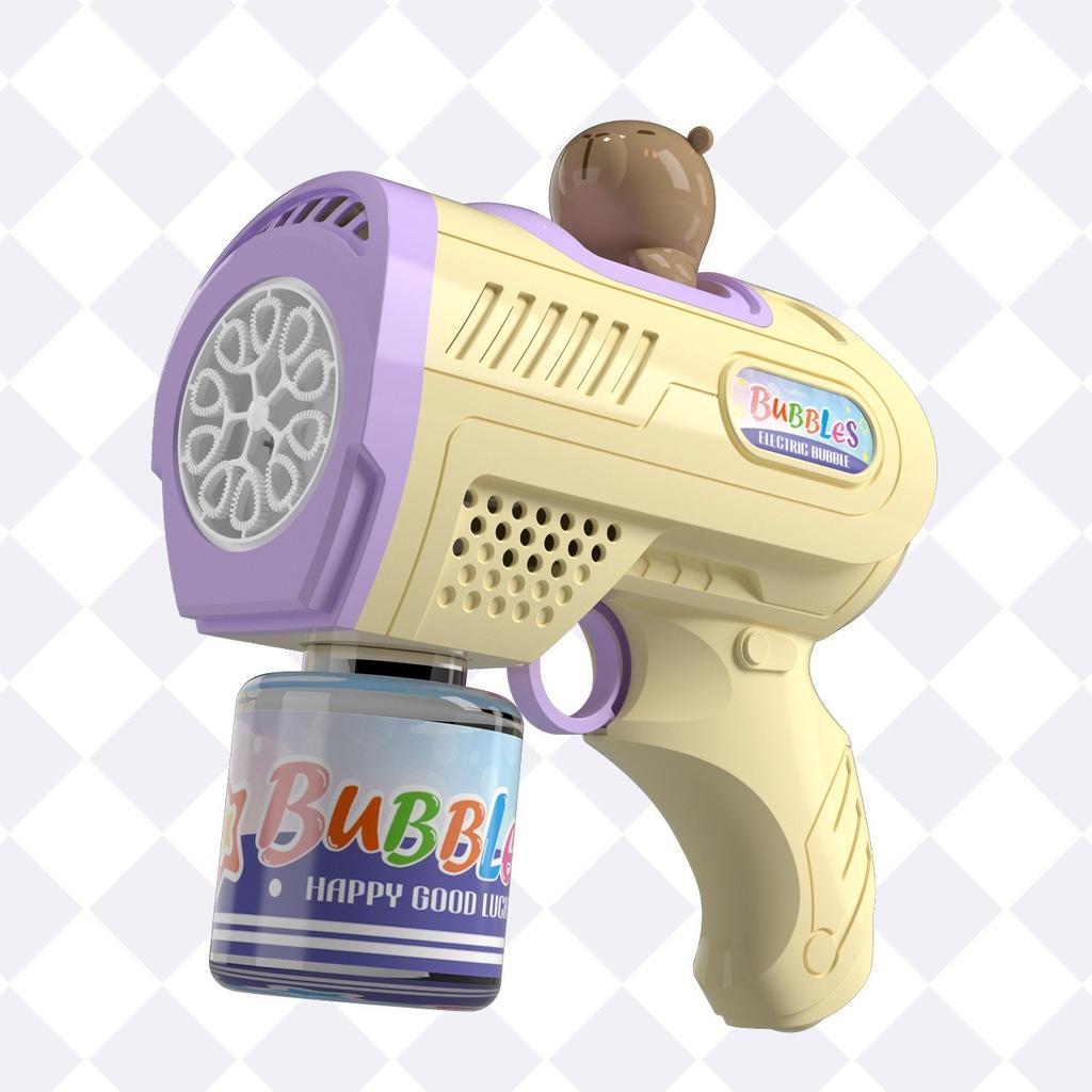 Hot Stitch Electric Bubble Gun Kids Toy Bubbles Machine Automatic Soap Blower With Light Outdoor Toy Boys Girls Birthday Gift