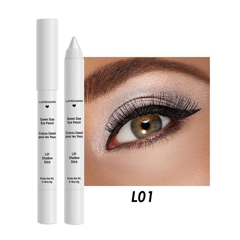 LANGMANNI Eye Makeup Color Eye Shadow Pens Lasting Without Fainting and Rolling Pen Knife Can Be Cut with Eye Shadow Pens